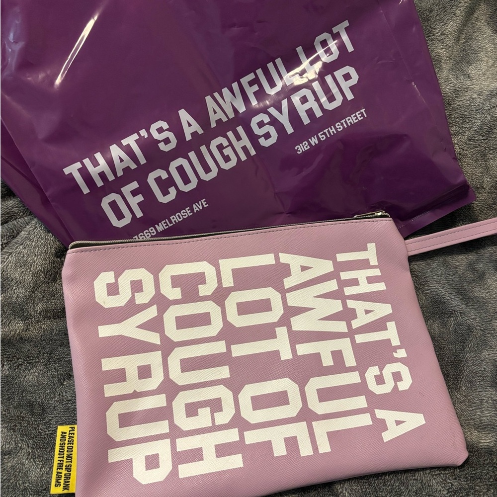 That’s a awful lot of cough syrup money pouch / clutch bag